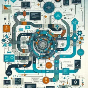 Alt Text: "أفضل منصات تحسين خطوط CI/CD في المؤسسات الحديثة: صورة توضح واجهة المستخدم لأداة CI/CD المتقدمة، مع التركيز على ميزات تحسين تطوير البرمجيات."