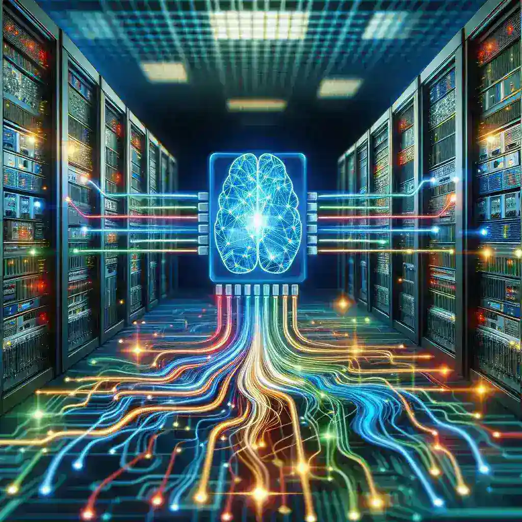 "تحليل السجلات باستخدام تقنيات الذكاء الاصطناعي - صورة توضيحية تظهر أدوات البرمجيات وتقنيات التعلم الآلي المستخدمة لتحليل البيانات وتقديم الحلول الذكية، في مقالة 'حلول تحليل السجلات باستخدام تقنيات الذكاء الاصطناعي: دليل شامل للتطبيقات والفوائد'."