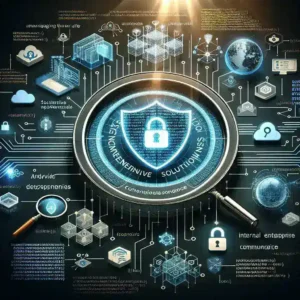 Alt text: "خطة شاملة لإدارة أمان واجهات API الداخلية، مع توضيحات مرئية حول استراتيجيات الأمان المتقدمة للمطورين والمؤسسات."