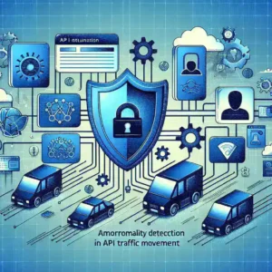 "أداة اكتشاف الشذوذ في حركة مرور API مع واجهة مستخدم تعرض الأنشطة الغير طبيعية، في دليل شامل للحماية التلقائية من الهجمات الإلكترونية."